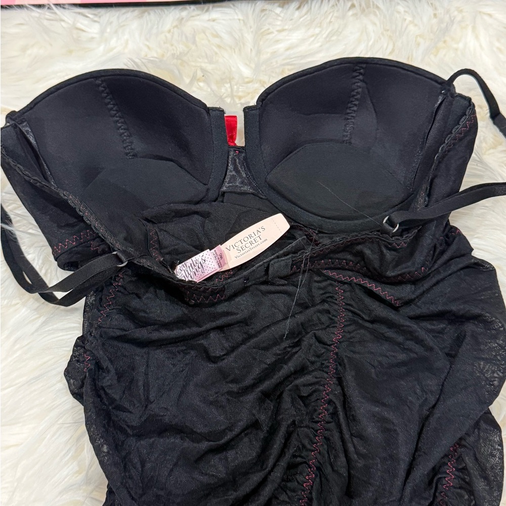 Victoria's Secret "Sexy Little Things" ruffle corset babydoll - Picture 6 of 13